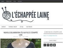 Tablet Screenshot of blog.echappee-laine.fr